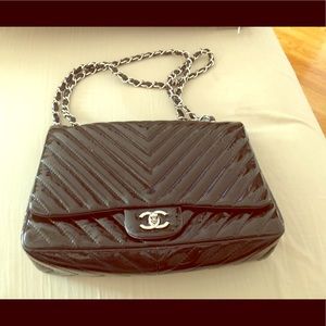 Black Patent Leather Chanel Bag